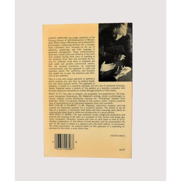 Palmistry the Whole View by Judith Hipskind 2nd Edition 1983 Trade Paperback - Picture 2 of 3